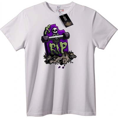 NOONEBRAND Тениска RIP Скейтборд Skull - S, Black
