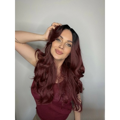 Vlnitá parochňa Vivien so sieťkou Lace Front fialová