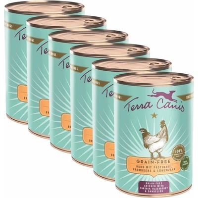 Terra Canis ﻿Grain-free Chicken with parsnip blackberry & dandelion 6 x 400 g