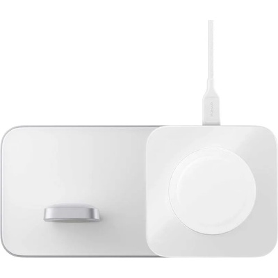 Nomad Base One Max MagSafe Qi Charger 15W - поставка (пад) за безжично зареждане за iPhone с Magsafe и Apple Watch (сребрист)