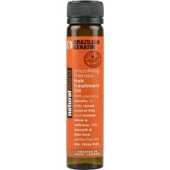 Natural World Brazilian Keratin Smoothing Therapy Hair Treatment Oil regenerační vlasový olej 25 ml
