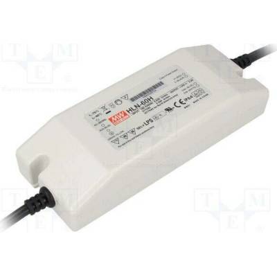 MEAN WELL HLN-60H-48B Napájecí zdroj: spínaný; LED; 62,4W; 48VDC; 1,3A; 90÷305VAC; IP64