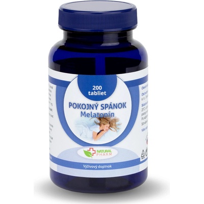 Natural Pharm Pokojný spánok Melatonín 200 tabliet