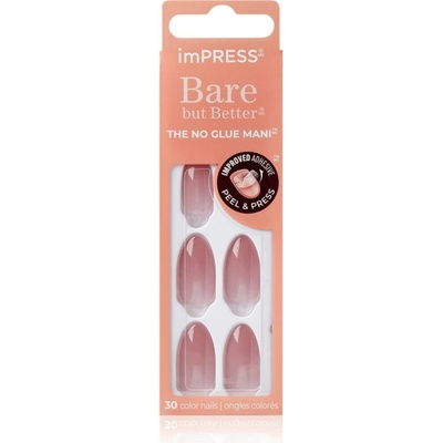 KISS imPRESS Bare but Better umelé nechty samolepiace Serenity 30 ks