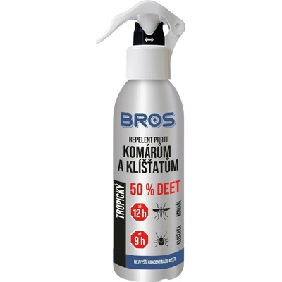 Bros Tekutina proti komárom a kliešťom 50% DEET 130 ml
