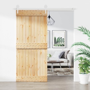 vidaXL Преплъзваща се врата Естествено и бяло 90 x 210 cm (3445140)