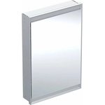Geberit One ComfortLight 60 см ляв огледален шкаф, анодизиран алуминий (505.800.00.1)