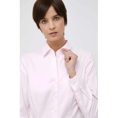 Seidensticker Памучна риза Seidensticker дамска в розово с кройка по тялото класическа яка 60.080645 (60.080645)