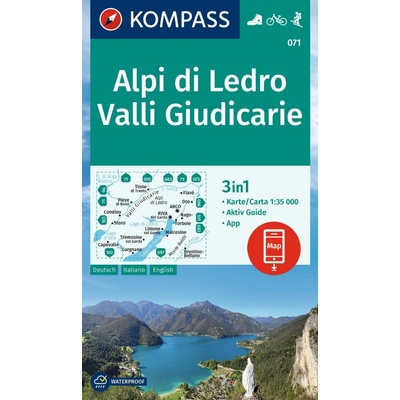 071 Alpi di Ledro, Valli Giudicarie 1: 35 000 KOMPASS