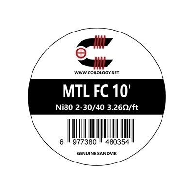Coilology MTL Fused Clapton Ni80 2-30/40 3.26/ft