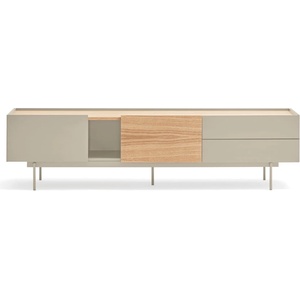 Teulat Масичка за телевизор в светлосиво и естествен дъб 180x45 cm Otto - Teulat (17321_TE)