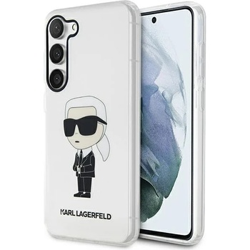 KARL LAGERFELD Кейс Karl Lagerfeld KLHCS23SHNIKTCT за Samsung Galaxy S23 S911, прозрачен, твърд, Ikonik Karl Lagerfeld (KF001557-0)