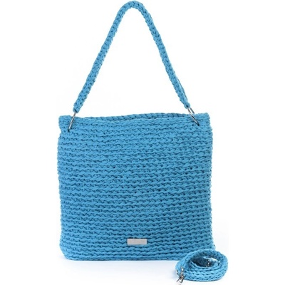 Justin Design háčkovaná crossbody kabelka Viktorie tyrkysová