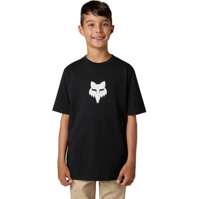 Fox Yth Fox Head Ss Tee Ultra Black