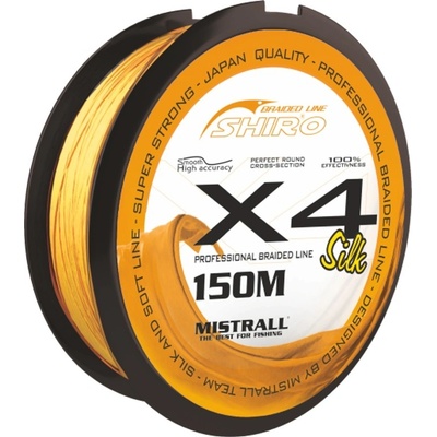 Mistrall šňůra Shiro braided line X4 150m 0,04mm oranžová