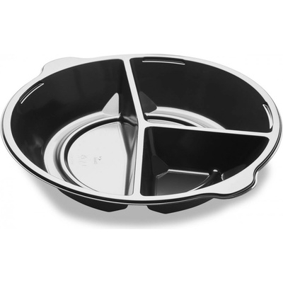 DUNI Tácka pearl pp m čierna 3-dielna 250 × 42 mm