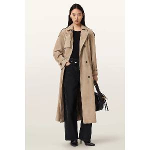 AllSaints шлифер дамски велурен REED SUEDE (W005LE)
