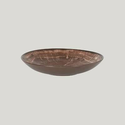 RAK Porcelain Woodart talíř hluboký 23 cm tmavě hnědá RAK-WDBUBC23OB