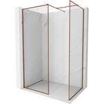 Mexen Kioto-F душ кабина Walk-in с рамка 140 x 110 см, прозрачна 8 mm, розово злато - 800-140-202-04-60-110 (800-140-202-04-60-110)