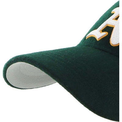 47 brand Шапка с козирка с вълна 47 brand MLB Oakland Athletics в зелено с апликация B-CHSMD18WIS-DG (B.CHSMD18WIS.DG)