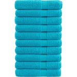 vidaXL Премиум кърпи SOLUND 10 бр тюркоаз 100x200 см 600 gsm (137463)
