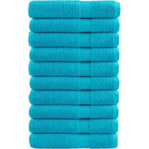 vidaXL Премиум кърпи SOLUND 10 бр тюркоаз 100x200 см 600 gsm (137463)