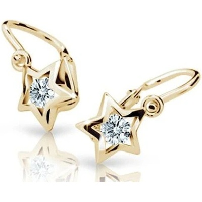 Cutie Diamonds dětské náušnice Hvězdičky ze žlutého zlata s brilianty DC1942-10-00-X-1