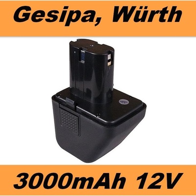 TopTechnology 70291510061 Gesipa Accubird, Powerbird, Würth 12V 3000mAh Ni-MH - neoriginální – Zboží Dáma