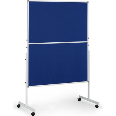 B2B Partner Mobilní informační tabule, sklopná, modrá látka, 1200 x 1500 mm