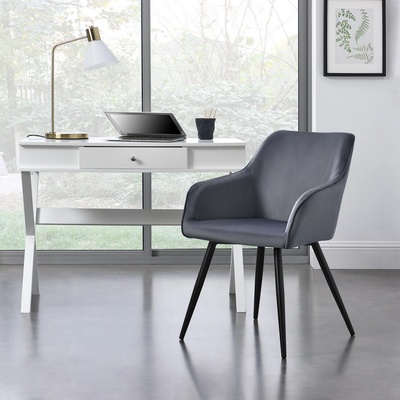 FurniGO Tarji se sametová m potahem antracit