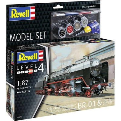 REVELL ModelSet lokomotiva 62172 Express Locomotive BR01&Tender 2'2' T32 1:87