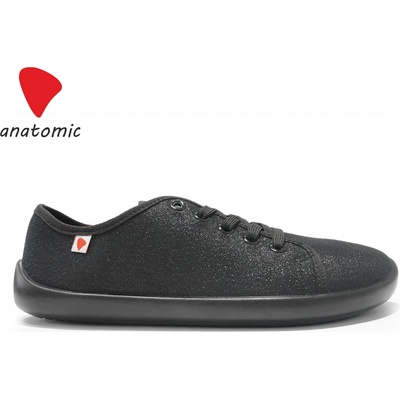 Anatomic barefoot tenisky Natural Canvas 1N01 třpytky černá