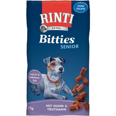 Rinti Extra Bitties Senior Kuracie & morčacie 75 g