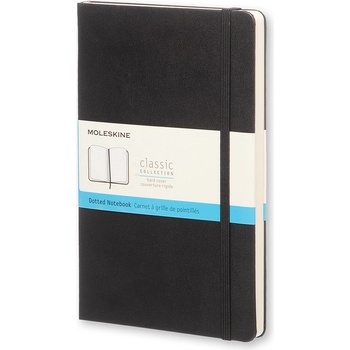 Moleskine Тетрадка на точки Moleskine Classic твърда корица L 240 страници черна (QP066)