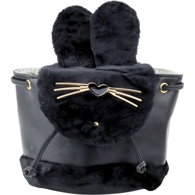 mamido s plyšovýma ušima 22 cm 4L černý