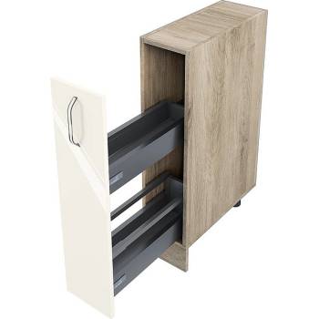 Image 1 of ИРИМ Долен кухненски шкаф бутилиера Сити АРФ-Крийм гланц-11-58 20 см