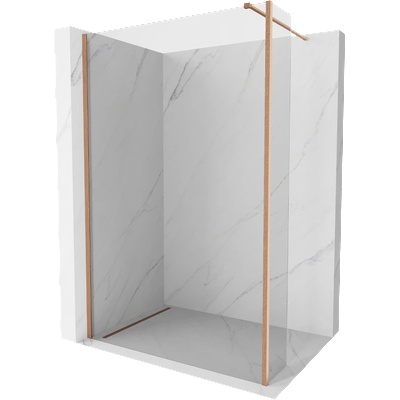 Mexen Kioto душ кабина Walk-in 125 x 30 cm, прозрачна, четкана мед - 800-125-212-65-00-030 (800-125-212-65-00-030)