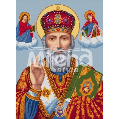 Milena Style Свети Никола - гоблен със схема конци dmc 1: 1