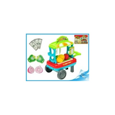Mikro Trading Vozík ovoce/zelenina pojízdný 23x33x20cm s doplňky