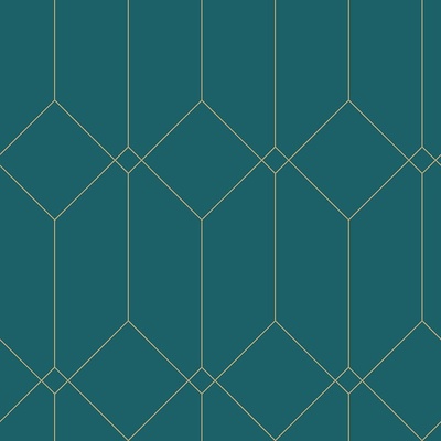 estahome Tyrkysová geometrická vliesová tapeta zlaté línie139224 Art Deco rozmery 0,53 x 10,05 m
