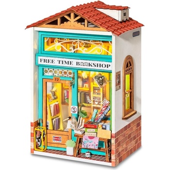 Robotime miniatúra domčeka Kníhkupectvo Free Time