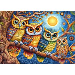 Cherry Pazzi - Puzzle Moonlight Owls - 500 piese