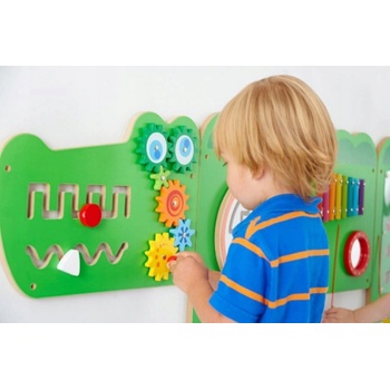 Viga Toys Развиваща игра за стена Крокодил - 5 модула