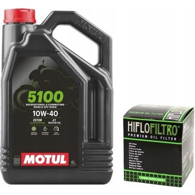 Olej Motul 5100 10W40 4L + Olejový filtr HF152 4T Can-am Renegade Outlander