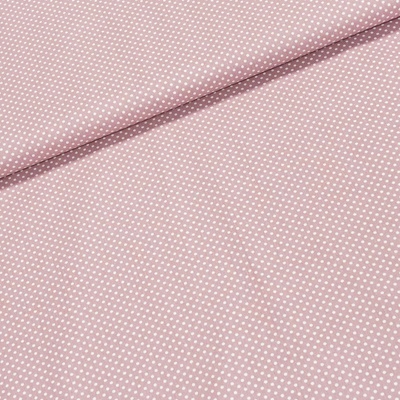 Bavlněné plátno N 126, bílý puntík na starorůžové š.150cm (látka v metráži)