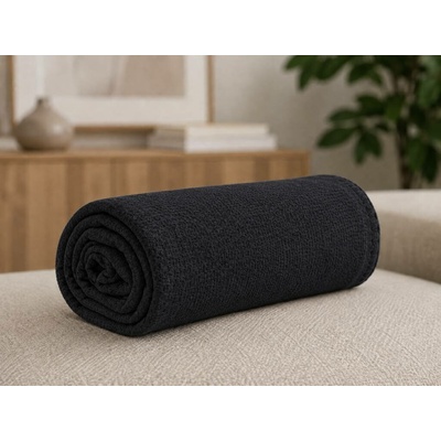 Textilomanie fleece deka VELINA černá 150x200