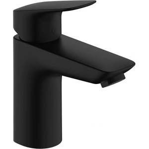 Hansgrohe Logis - Смесител за мивка с изпразнител Push-Open, EcoSmart, черен мат 71107670 (71107670)