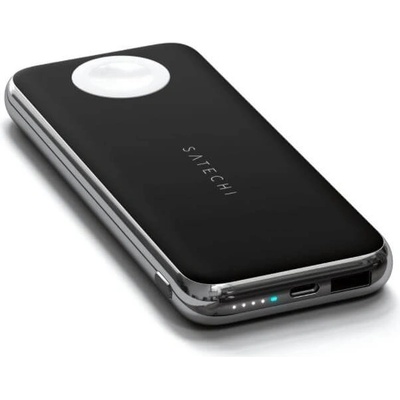 Satechi Quatro Wireless Power Bank 10000mAh - безжична външна батерия за мобилни устройства, Apple AirPods и Apple Watch (черен)