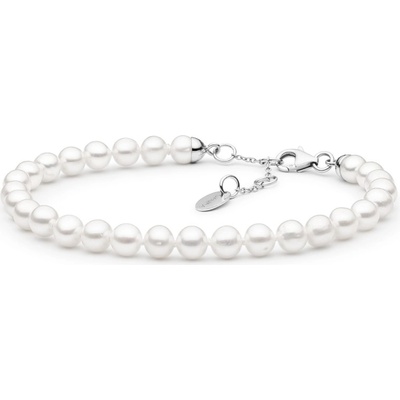 Gaura Pearls perlový náramek Loisa sladkovodní perla FORW555-B Bílá