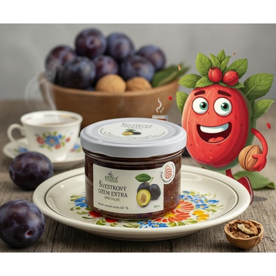 Grešík švestkový Džem extra méně sladký 220 g